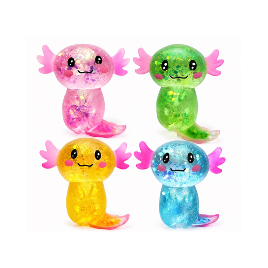 Glitter Axolotl Squishy Toy