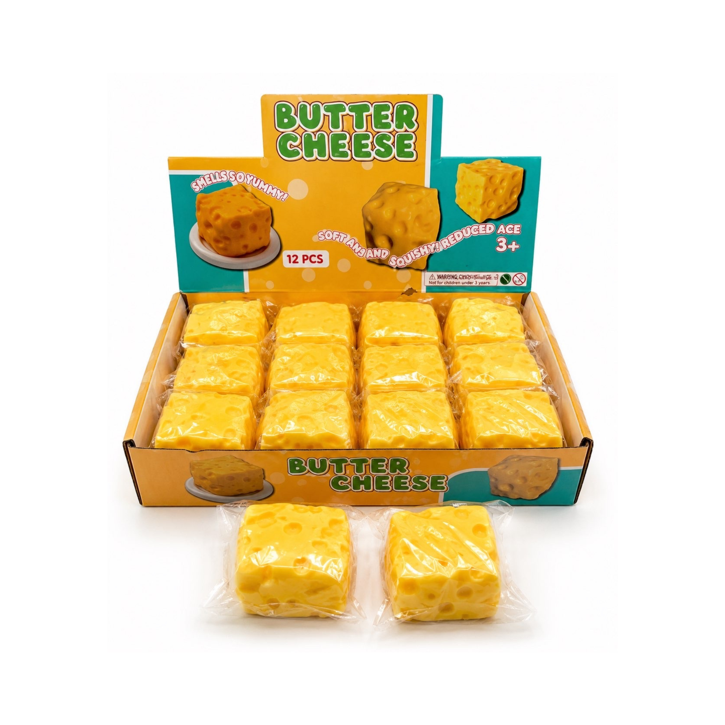 Butter Cheese Squishy Toy | Slow Rising Cheese Fidget