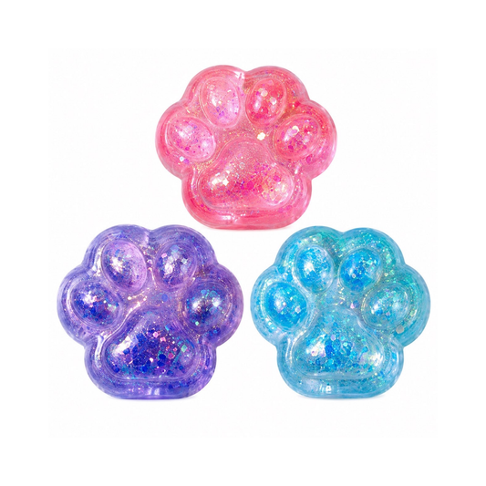 Glitter Paw Squishy Toy